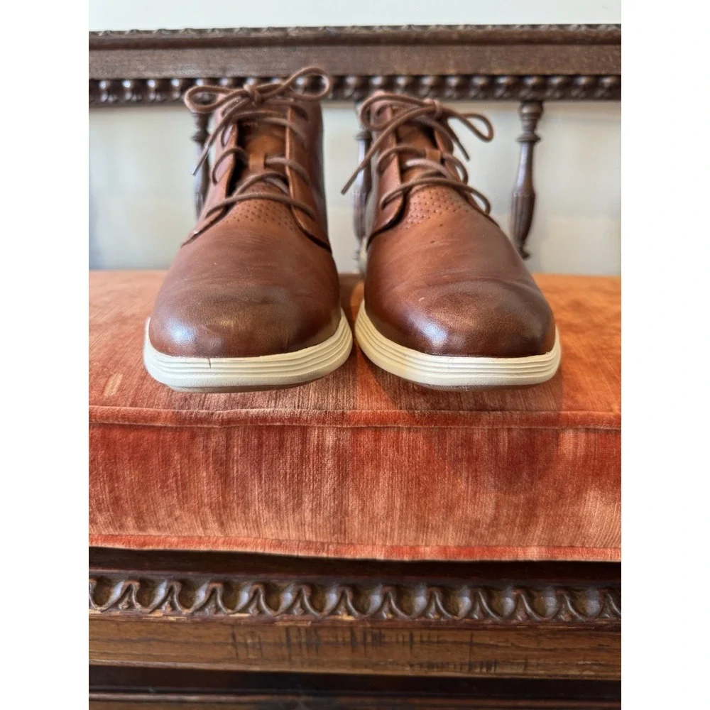 Very Clean - Cole Haan Grand OS Tour Chukka Brown Leather Boots Men's Size 12M